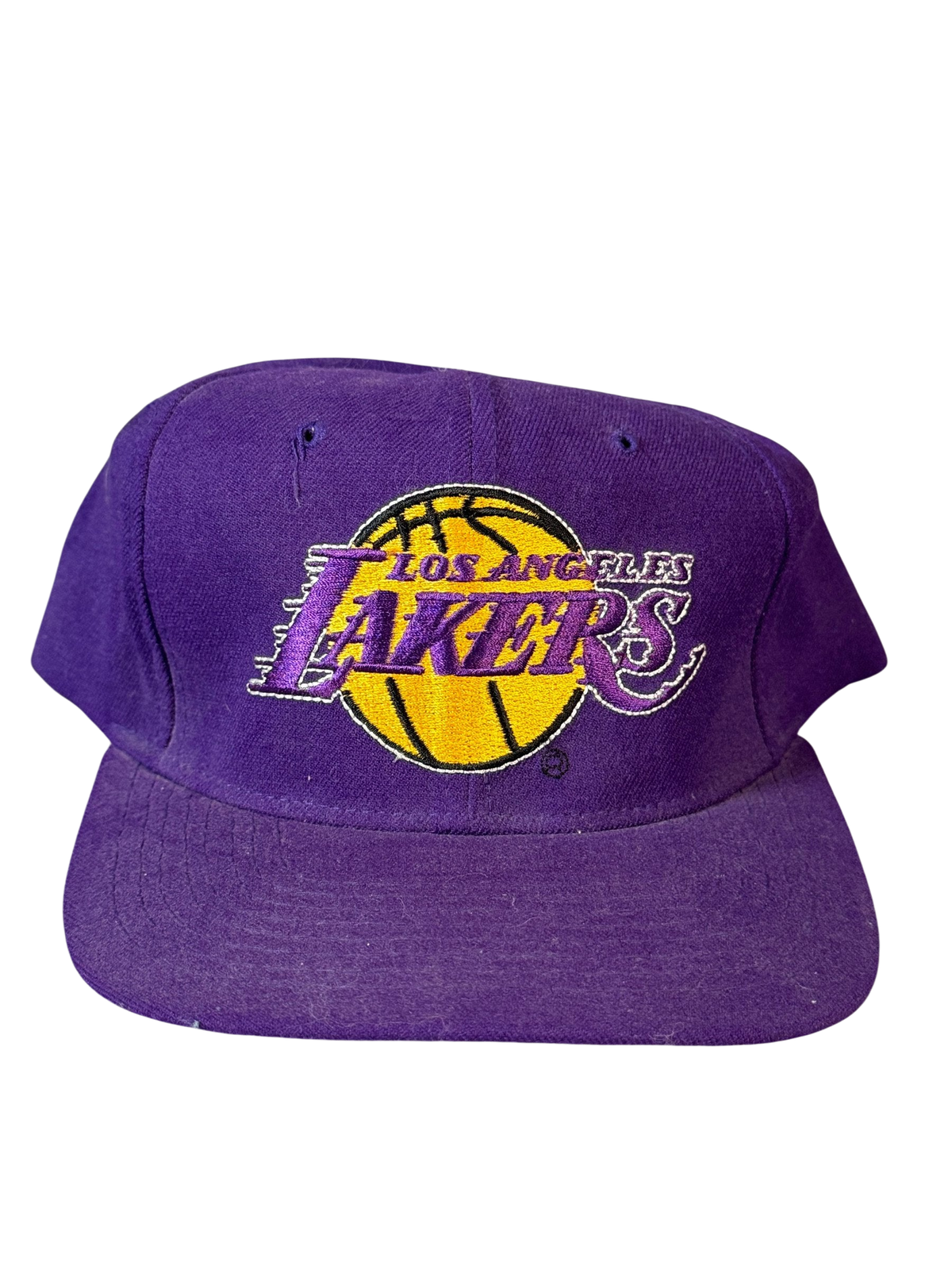 Vintage Starter Lakers Purple Cap Signed Under Brim, Jerry West, In-Person