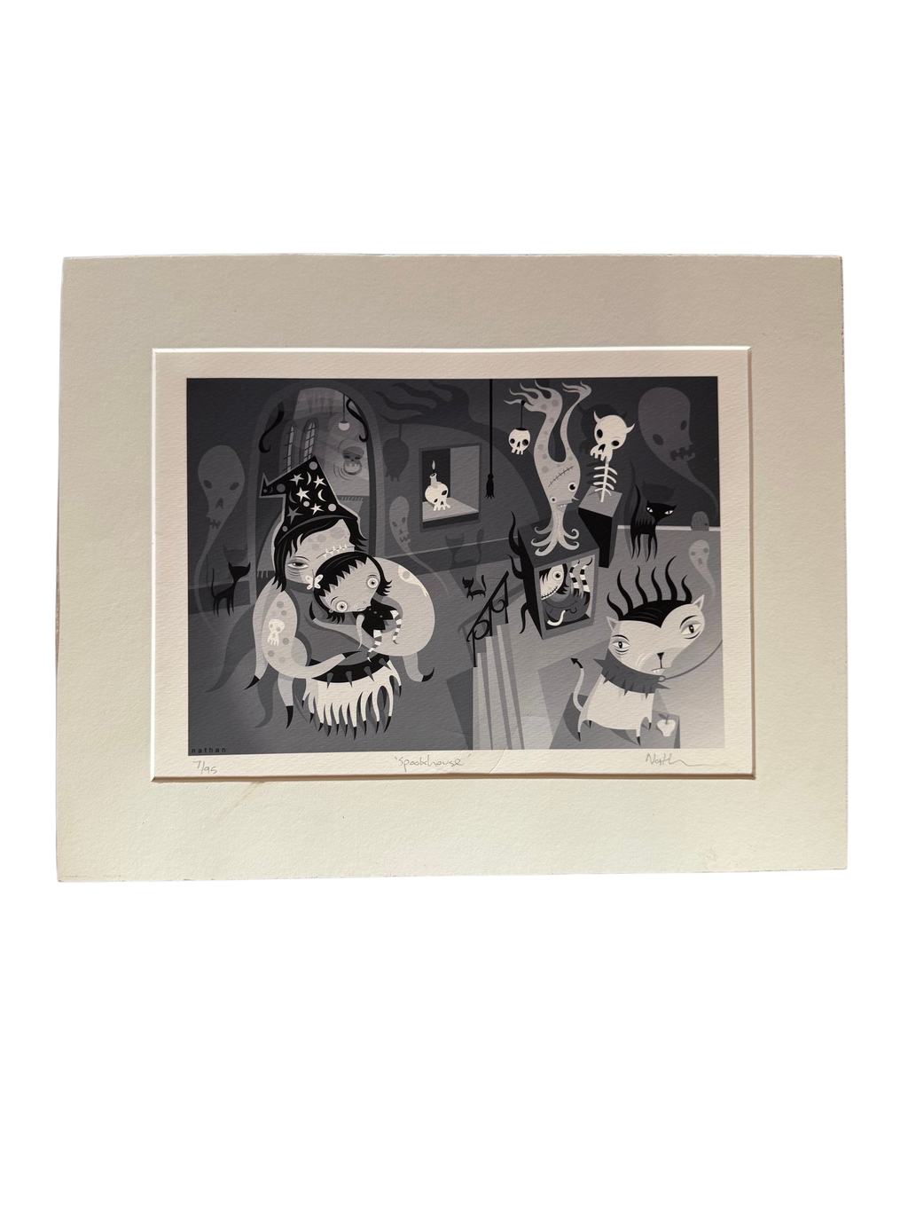 Spookhouse print in a mat, straight-on