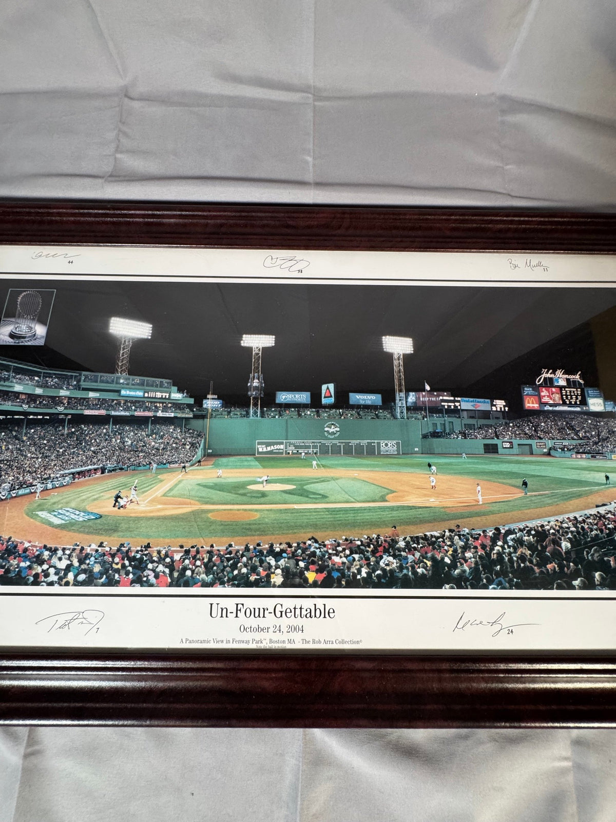2004 Red Sox Un-Four-Gettable Fenway Panoramic Print, Rob Arra, Framed