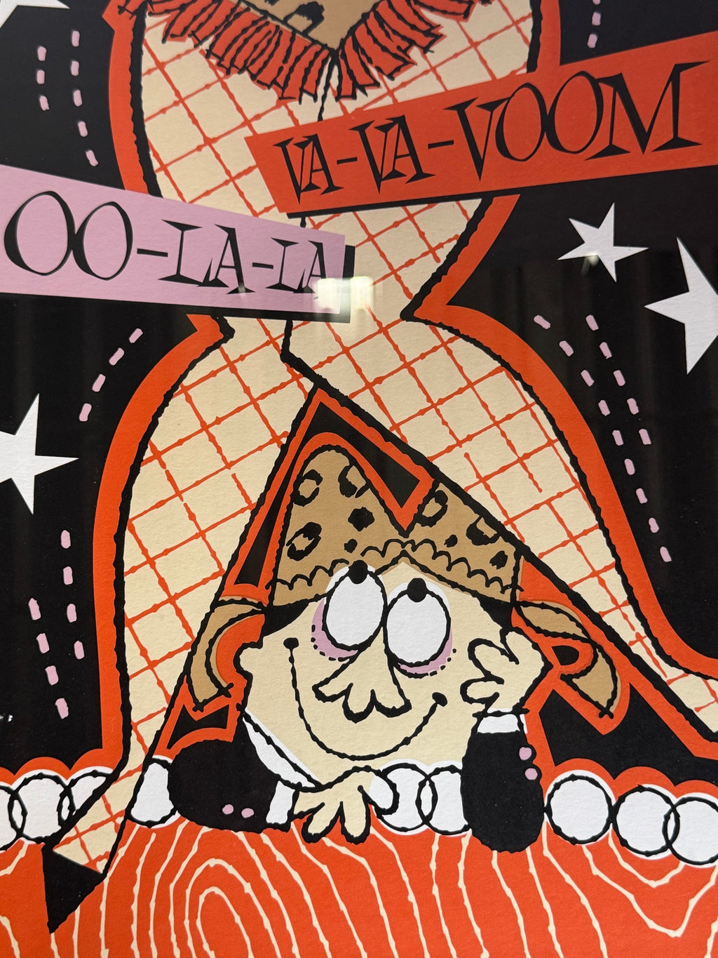 Close detail of the print