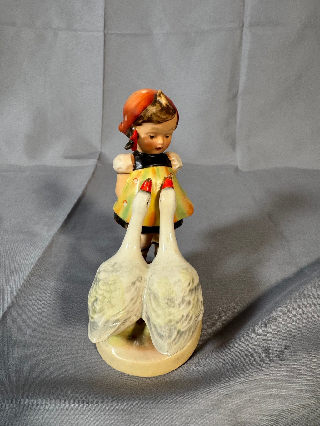 M.I. Hummel Goose Girl 47/0 Figurine, Full Bee Mark, U.S.-Zone Germany