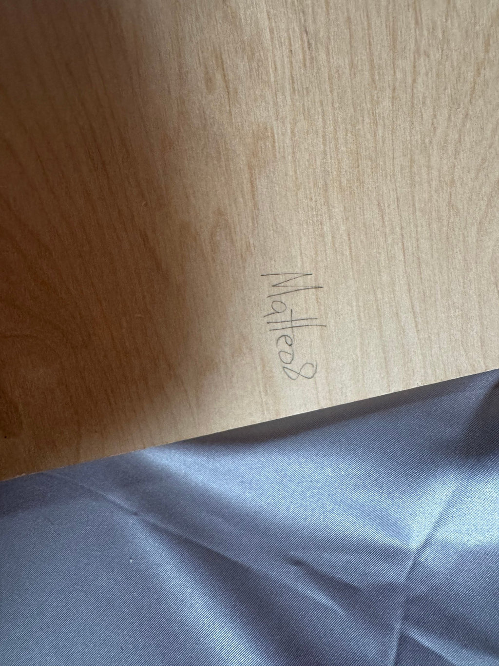 Pencil signature on the back reading Matte 08