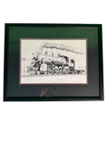George Sperl Signed Pen-and-Ink Print Monon Route 403 4-6-2 Steam Locomotive