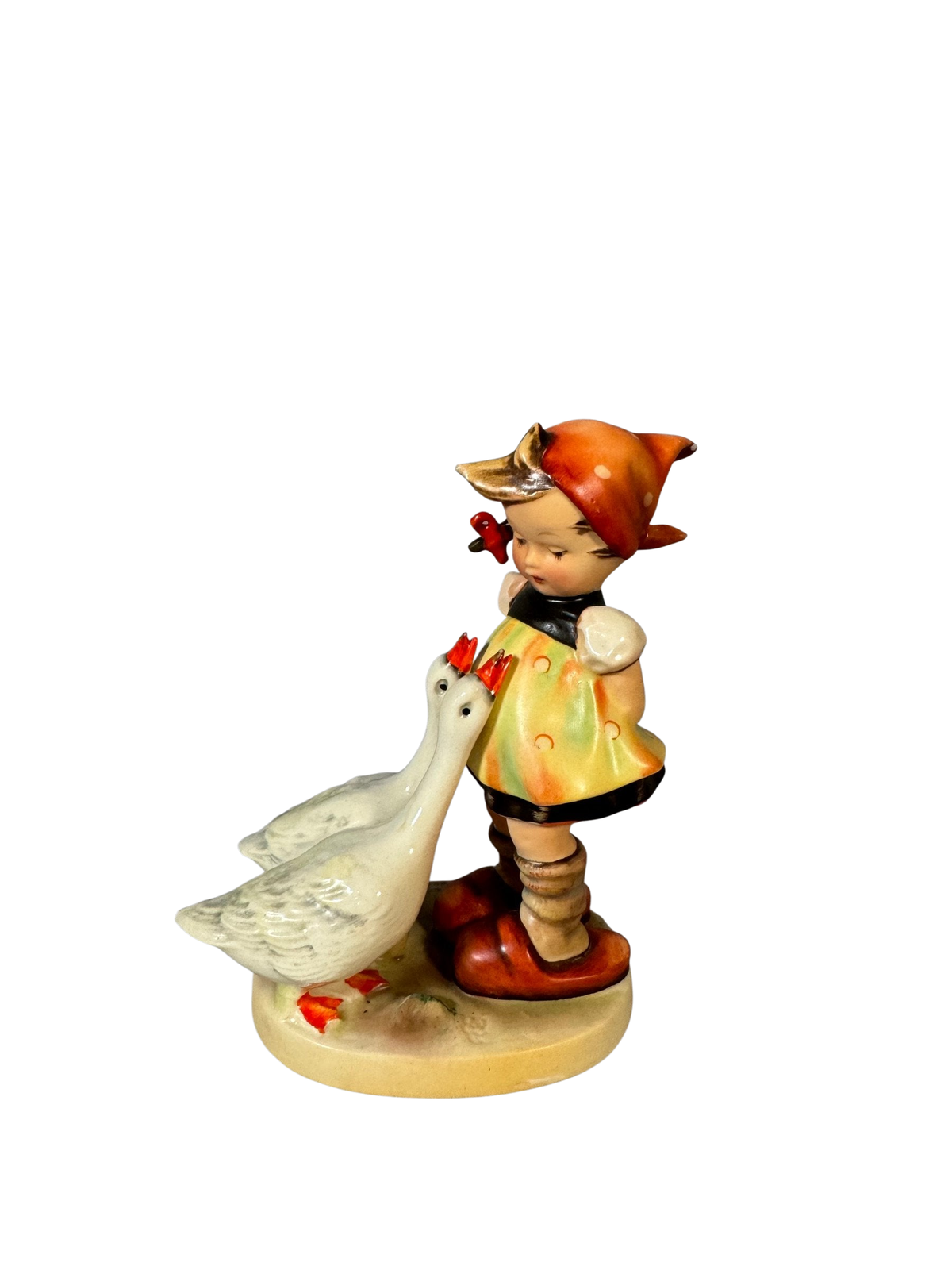 M.I. Hummel Goose Girl 47/0 Figurine, Full Bee Mark, U.S.-Zone Germany