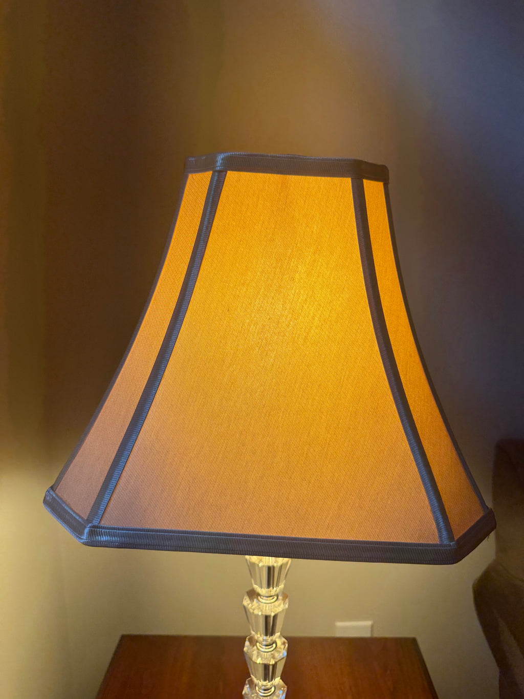 Crystal Stacked-Ball Table Lamps, Pair, Chrome Base, 31 in