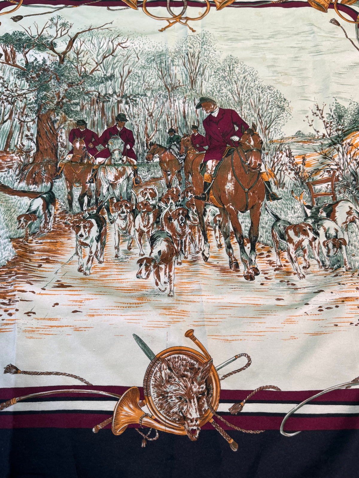 Equestrian and Sporting Silk Scarves Set of Four — detail view 6