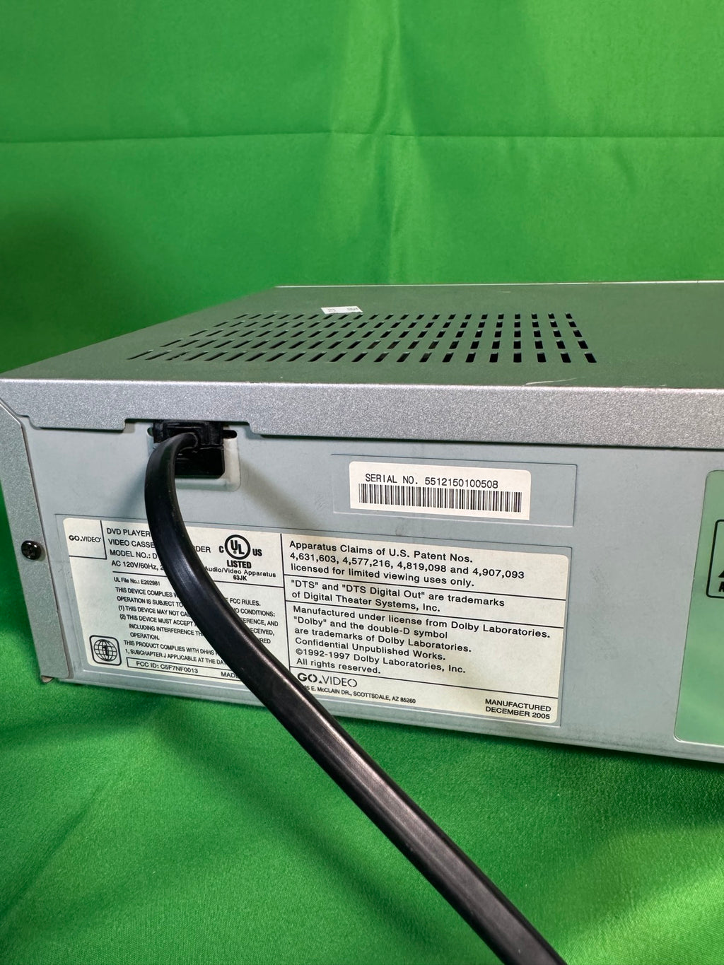 Go.Video DV2150 DVD Player VCR Combo Progressive Scan 4-Head Hi-Fi