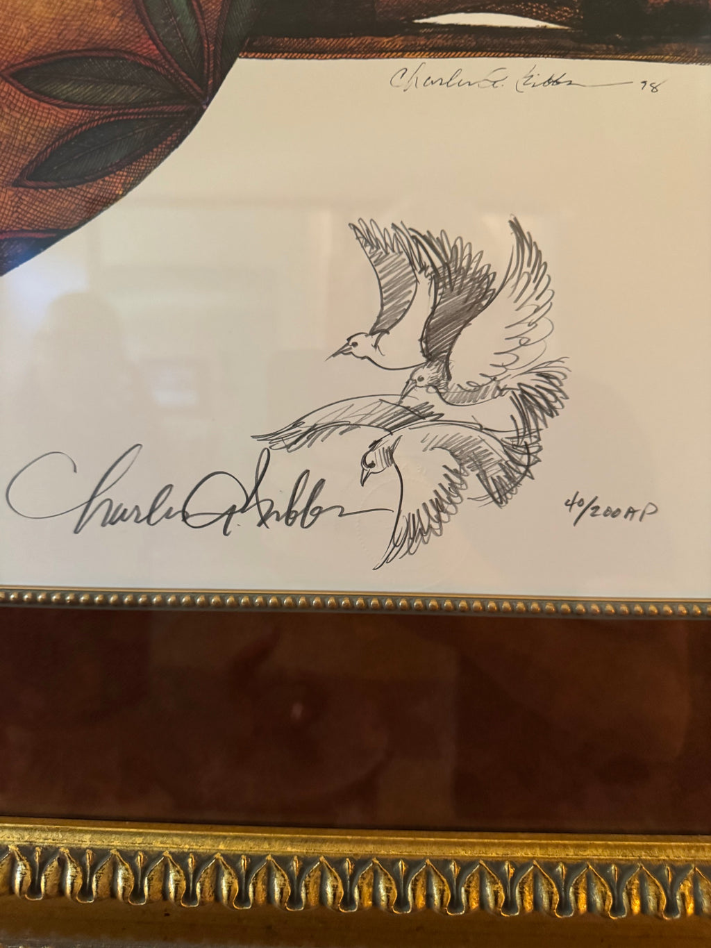 Charles A. Bibbs "The Music Maker" Signed Artist's Proof Print, Framed
