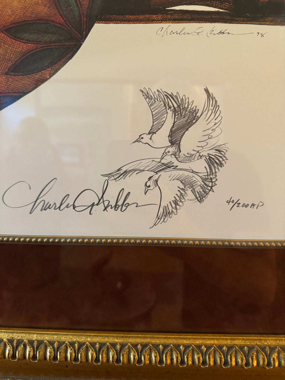 Charles A. Bibbs "The Music Maker" Signed Artist's Proof Print, Framed