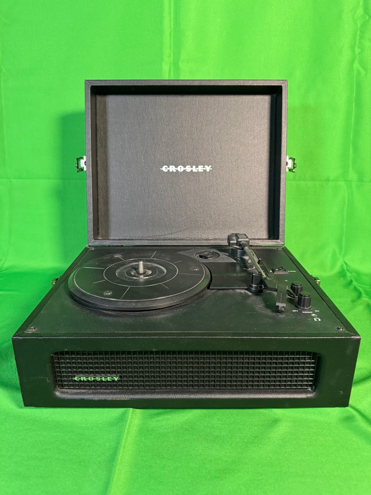 Crosley CR8017A-BK Portable Suitcase Turntable Record Player Black