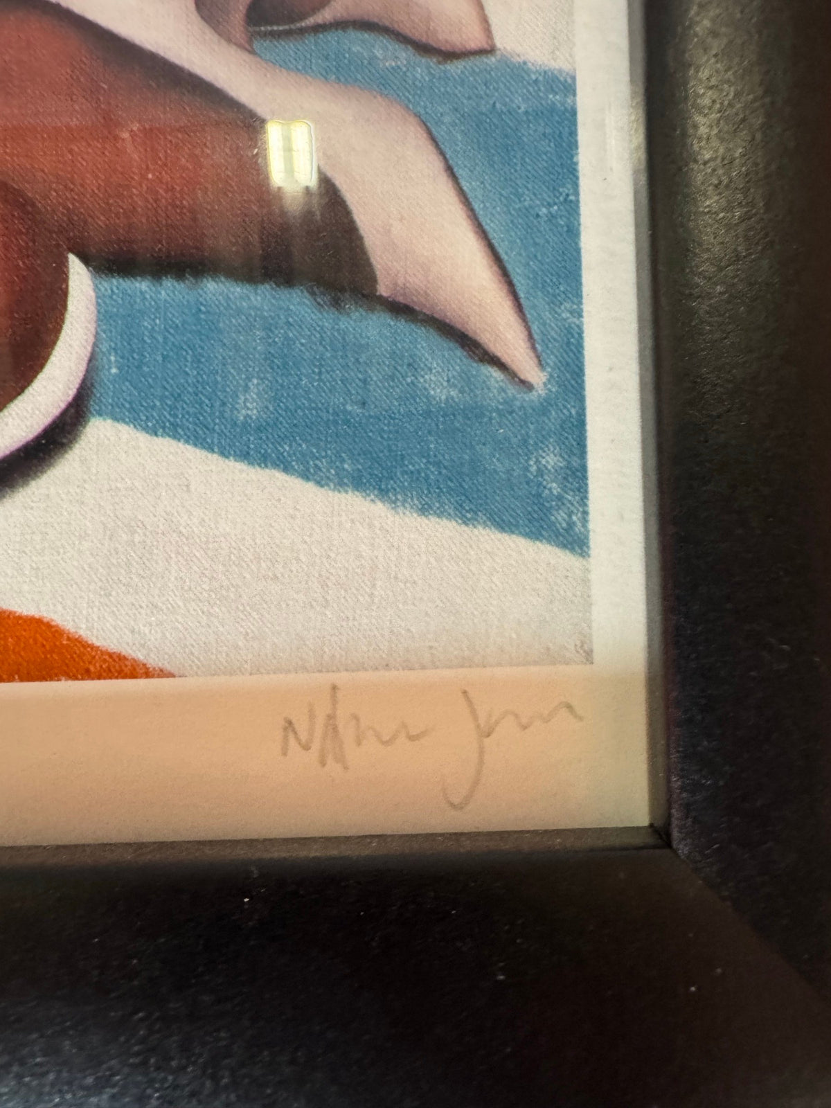Pencil signature in the lower margin