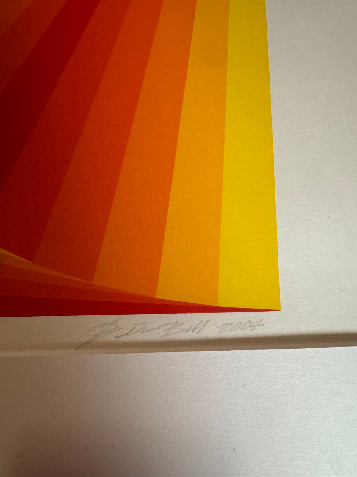 Pencil signature and date at lower right