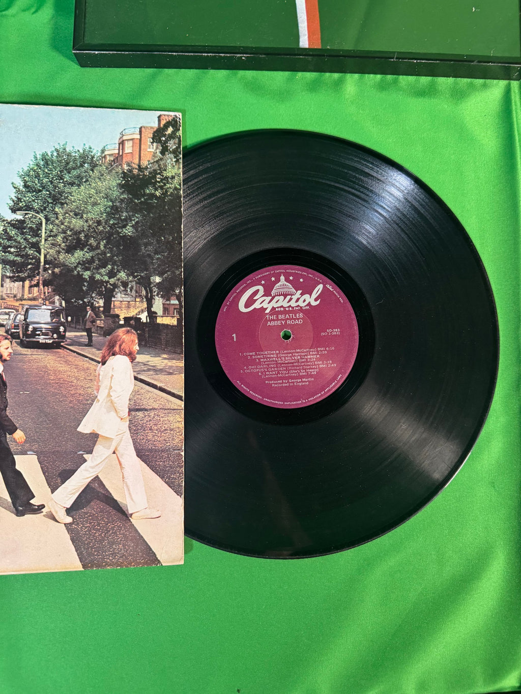 Framed Vinyl LP Lot of 4 Beatles Abbey Road Steely Dan Aja Joplin Ray Charles