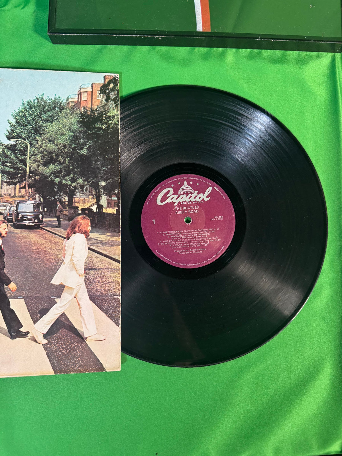 Framed Vinyl LP Lot of 4 Beatles Abbey Road Steely Dan Aja Joplin Ray Charles