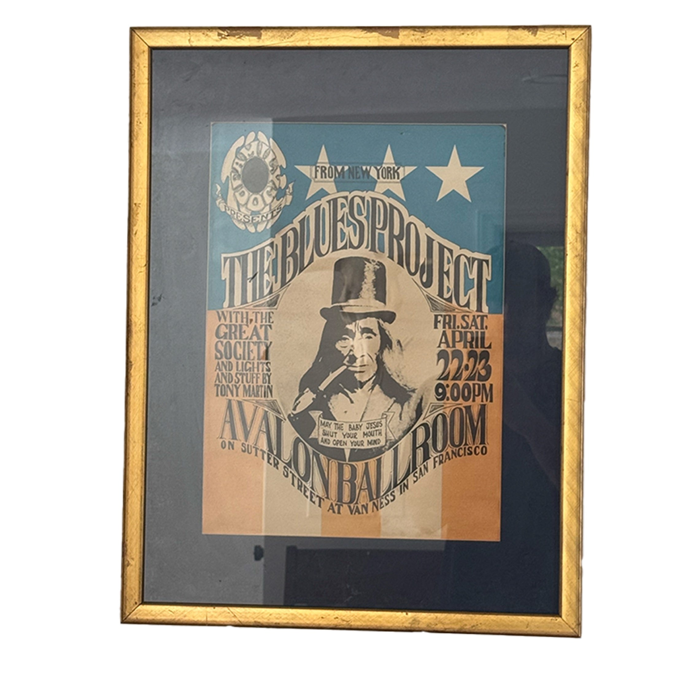 Family Dog Avalon Ballroom Poster Blues Project Great Society 1966 Framed
