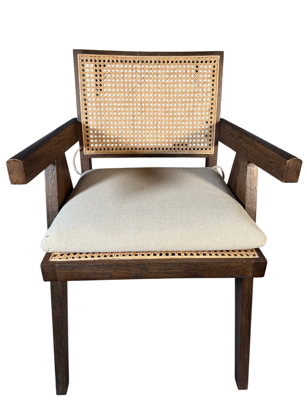 RH Jakob Cane Arm Chair, Brown - New