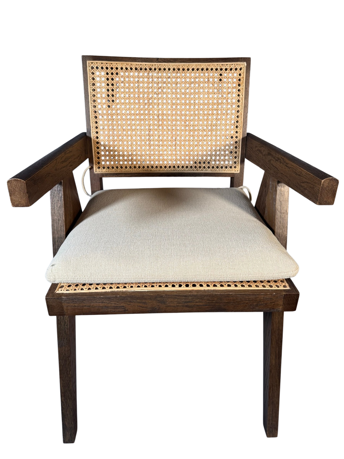 RH Jakob Cane Arm Chair, Brown - New