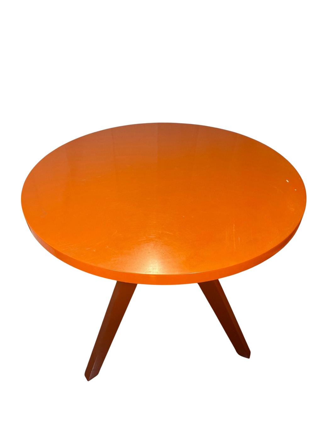 Top of the orange table seen from above