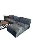 Gray Lovesac Sactional set up as an L with chaise