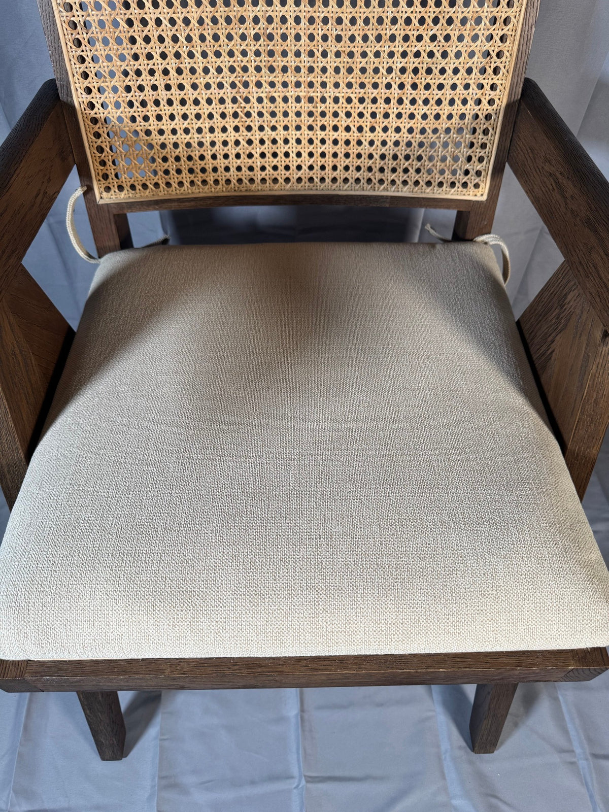 RH Jakob Cane Arm Chair, Brown - New