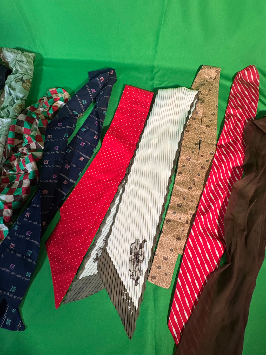 Silk Scarf and Necktie Collection Twelve Pieces — detail view 1