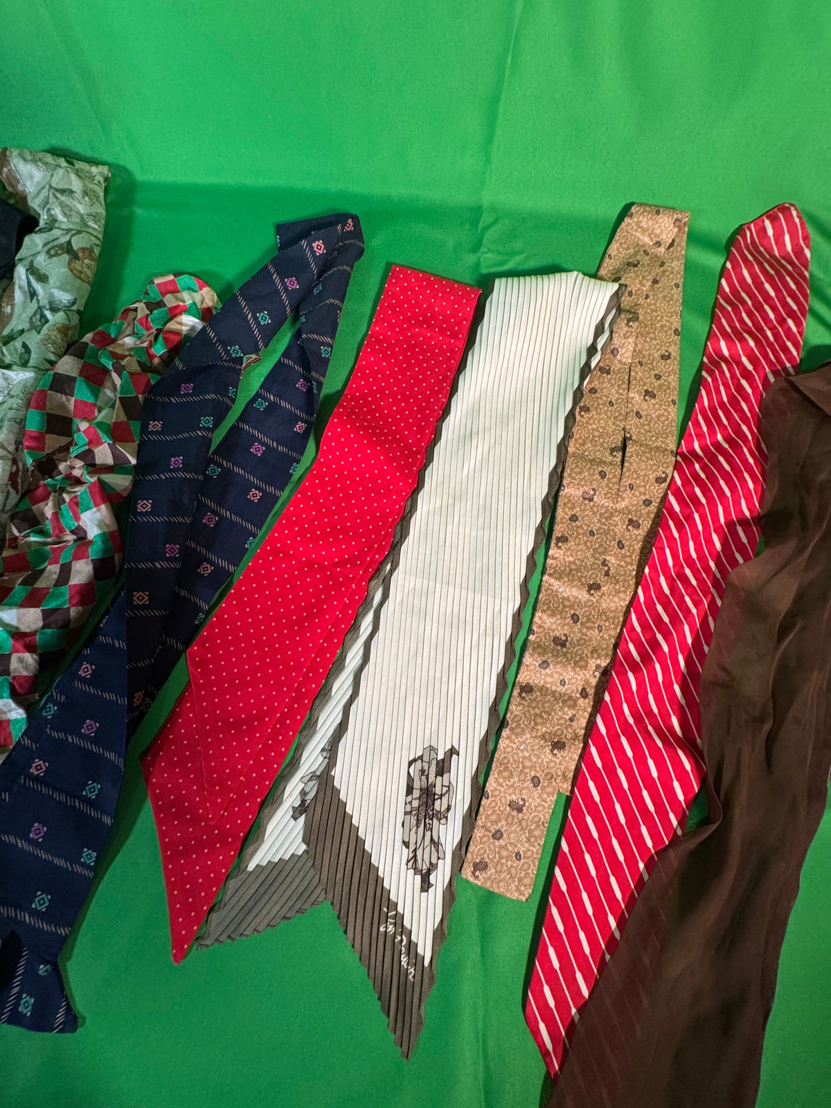 Silk Scarf and Necktie Collection Twelve Pieces — detail view 1