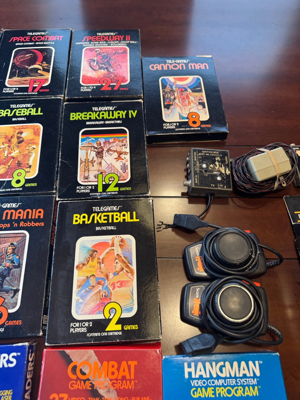 Atari 2600 Console and 25 Boxed Game Collection Sears Tele-Games Activision Plus Nintendo