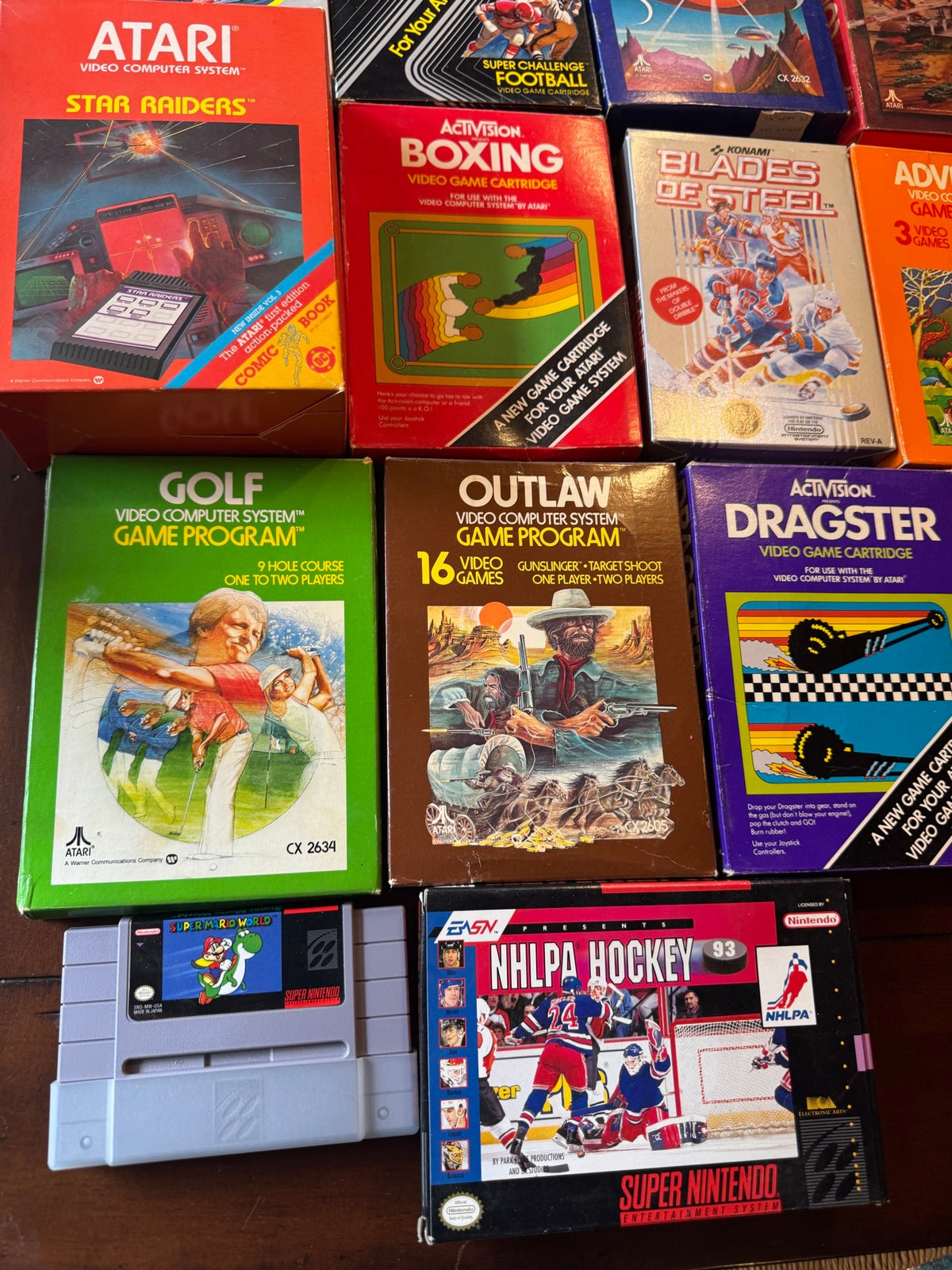 Atari 2600 Console and 25 Boxed Game Collection Sears Tele-Games Activision Plus Nintendo
