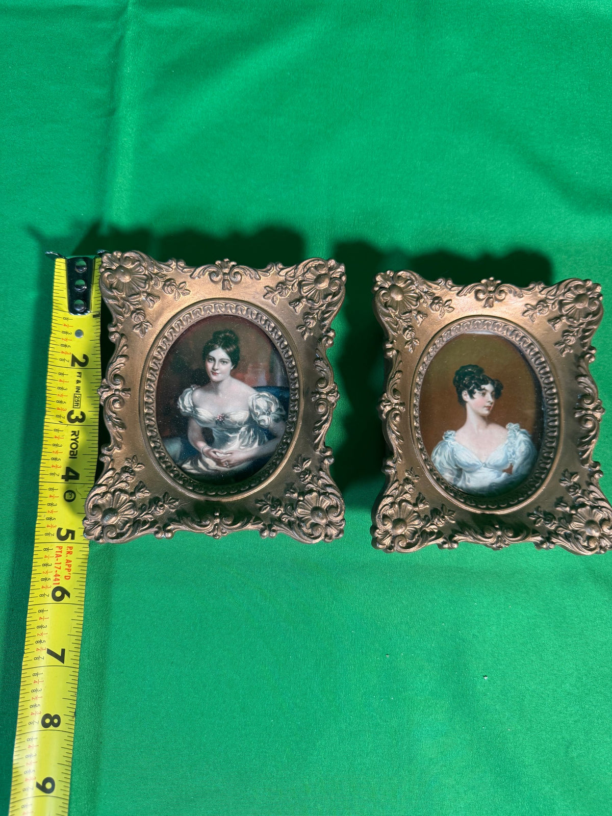 Pair of Cameo Creation Convex Glass Portrait Prints, after Sir Thomas Lawrence