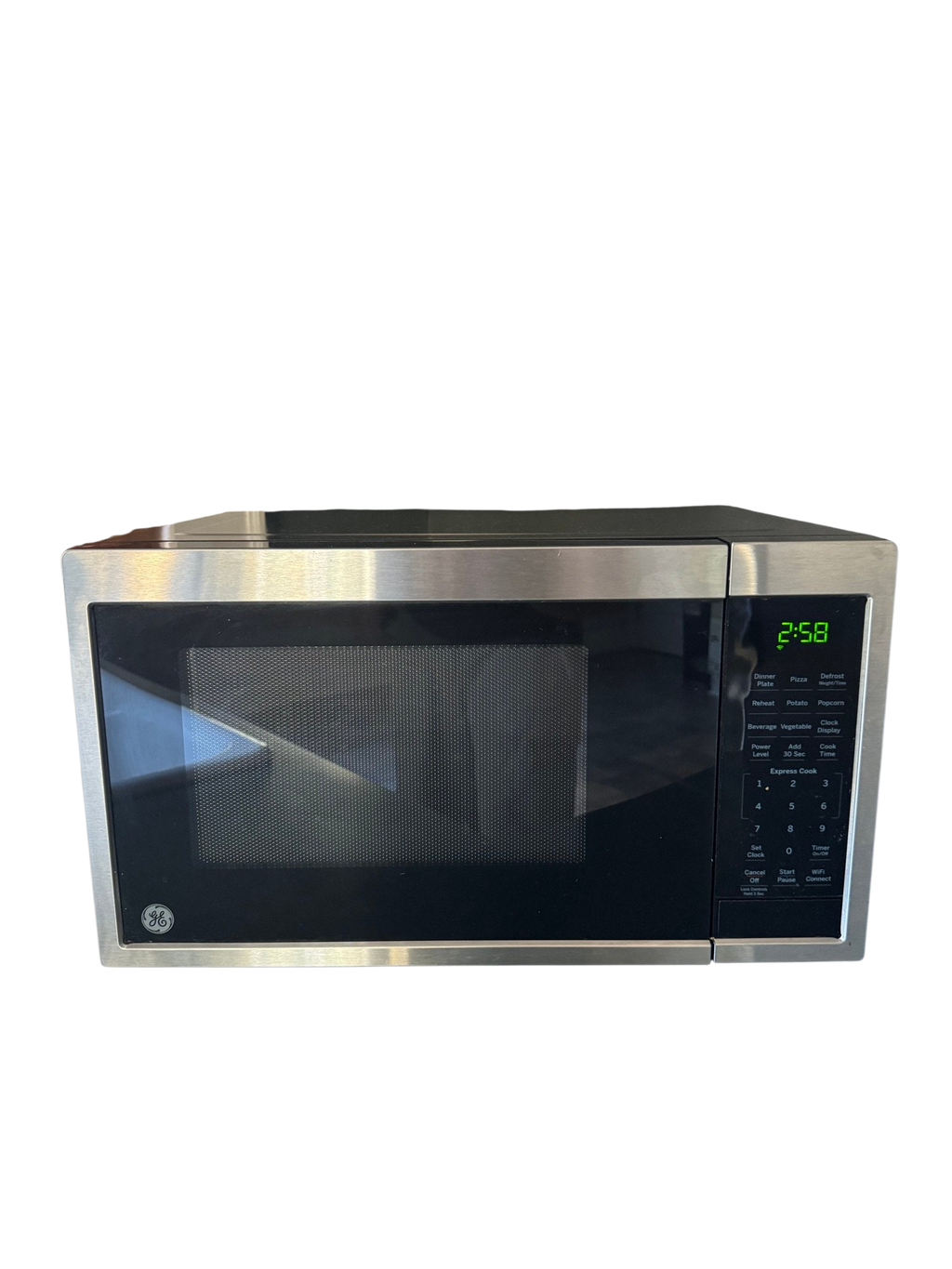 GE stainless countertop microwave
