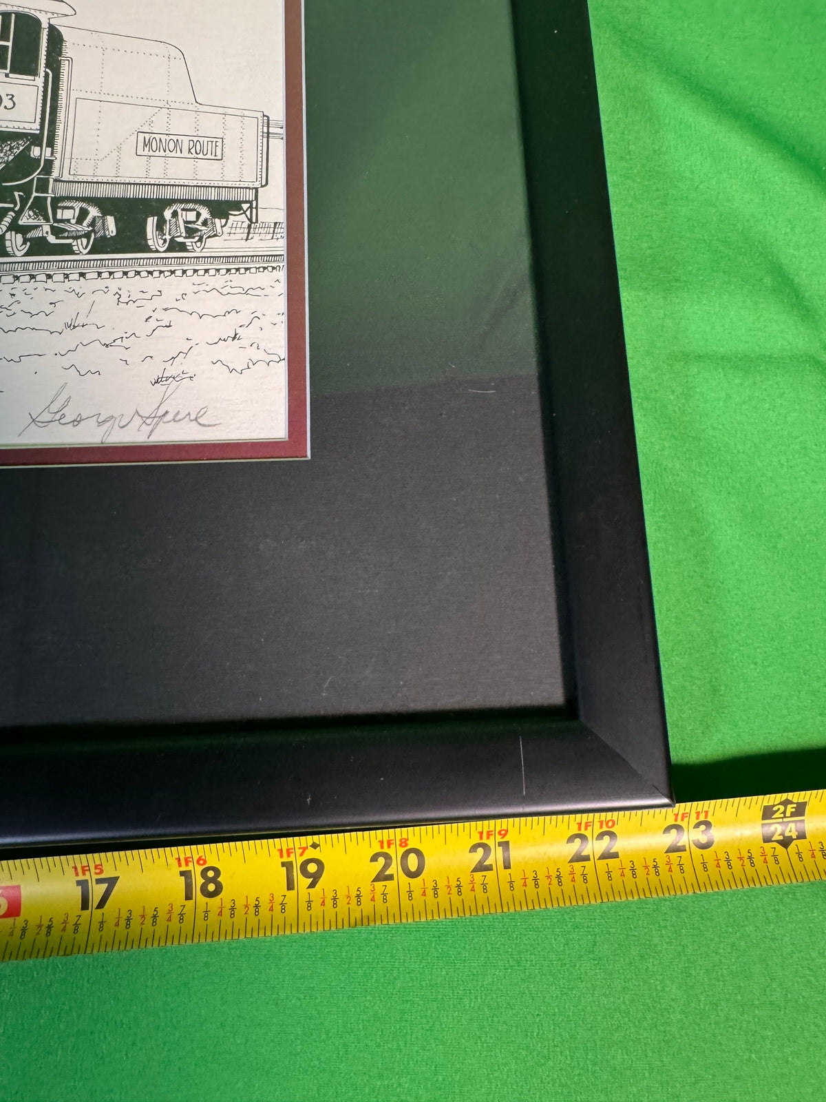 George Sperl Signed Pen-and-Ink Print Monon Route 403 4-6-2 Steam Locomotive