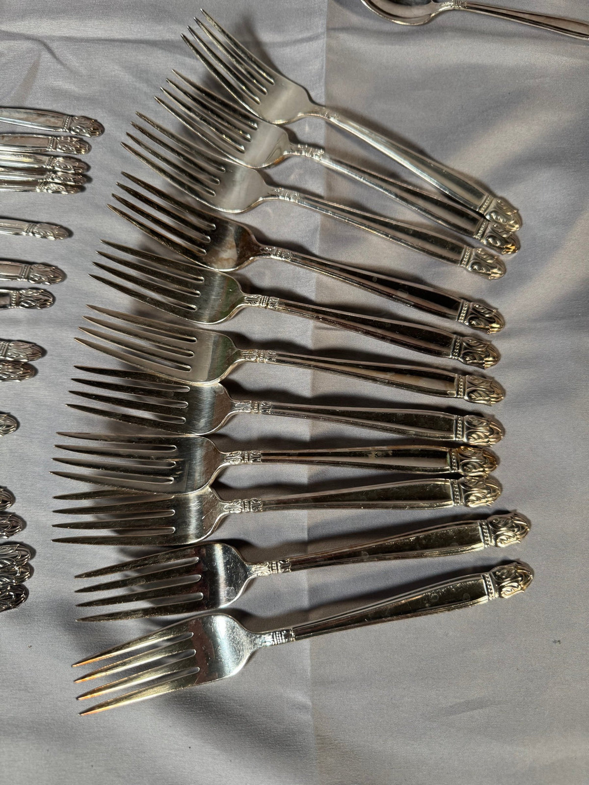 Holmes & Edwards Inlaid Silverplate Flatware Lot, Approx. 57 Pieces