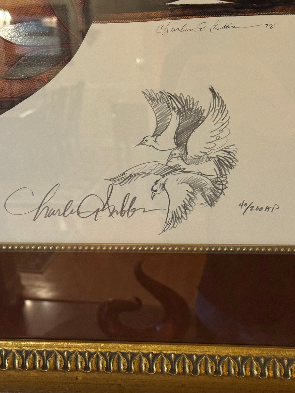 Charles A. Bibbs "The Music Maker" Signed Artist's Proof Print, Framed