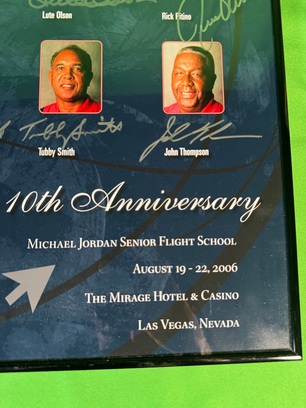 Michael Jordan Senior Flight School 2006 Poster Signed by 22 Coaches Framed