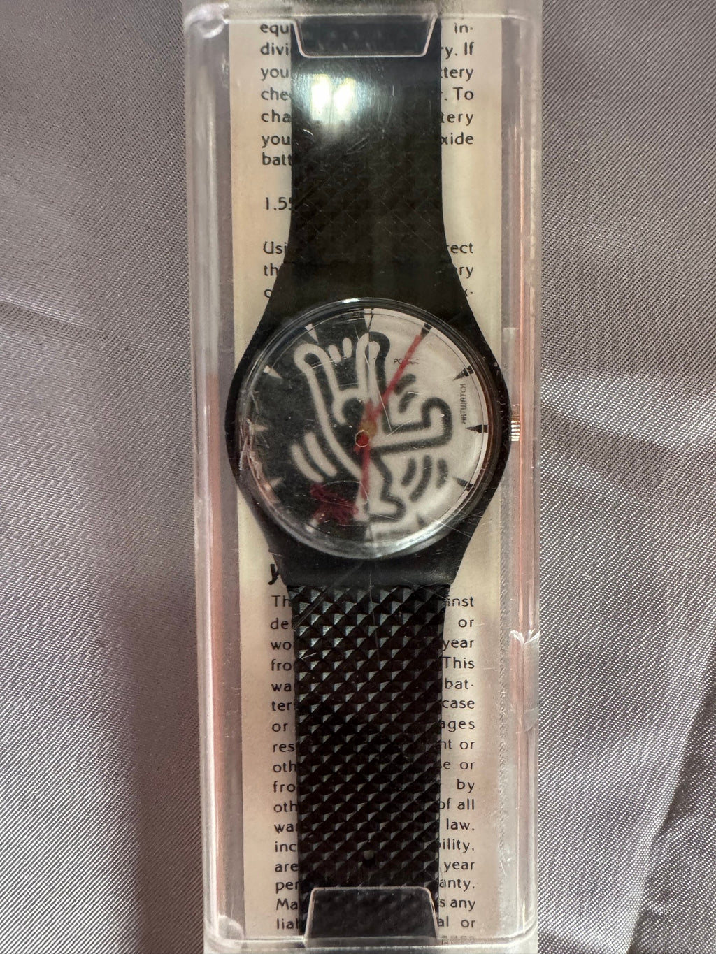 Close view of the box and dial
