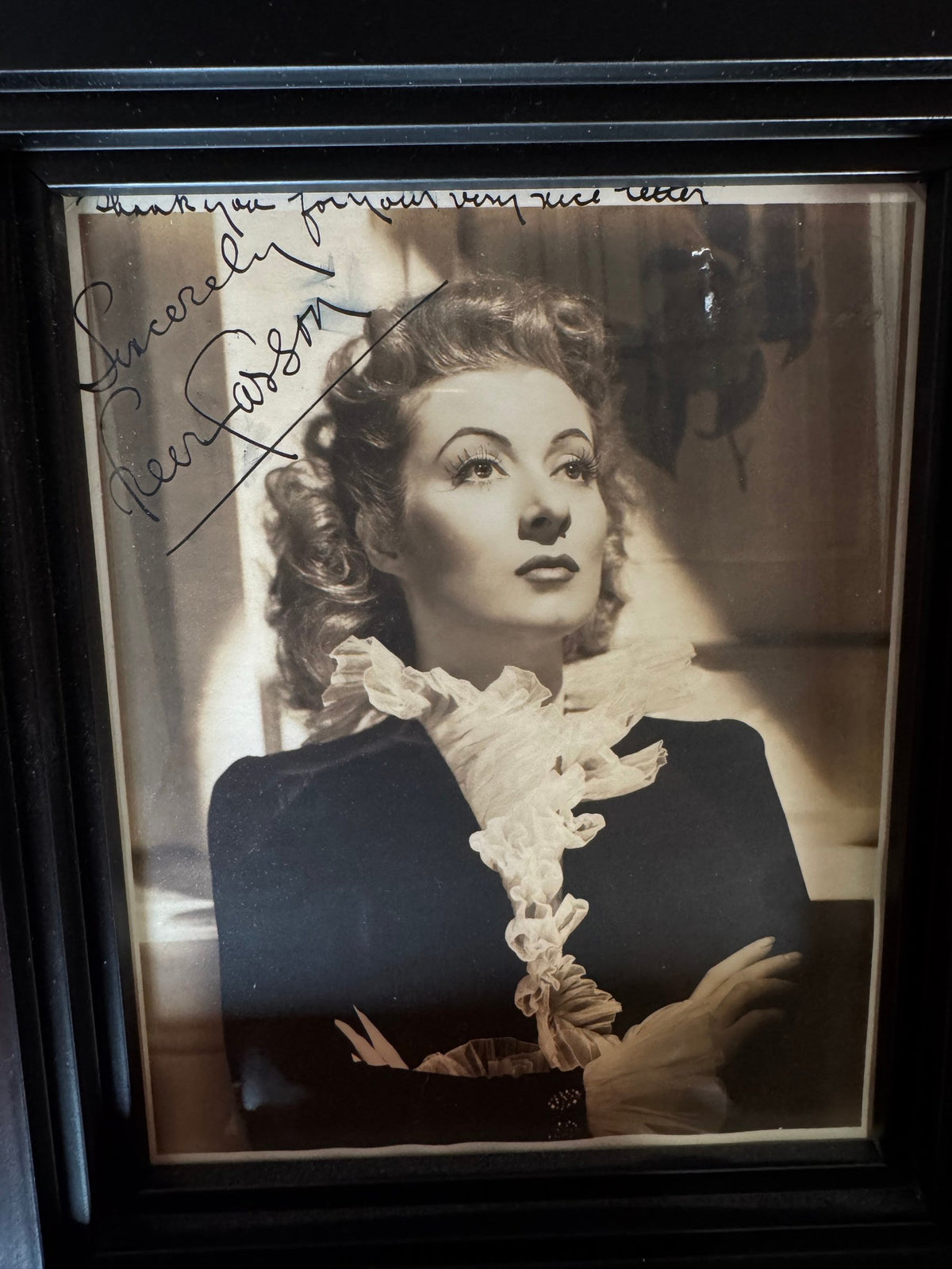 Portrait with ruffled collar and ink inscription