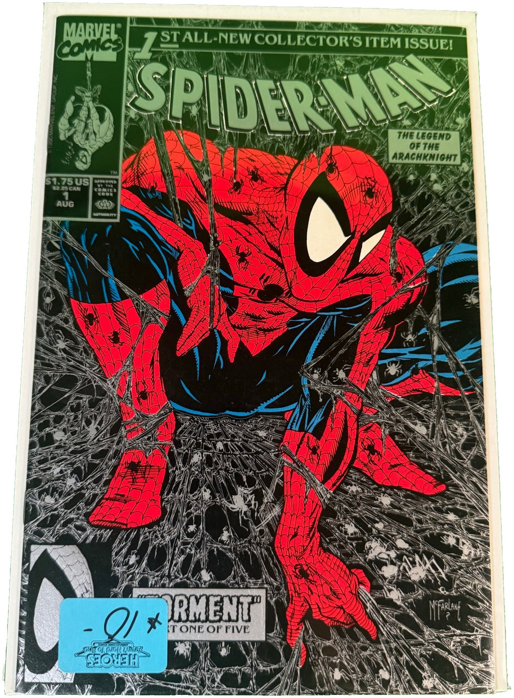 Spider-Man #1 (1990), silver edition — part of a 423 book estate comic collection