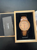 Original Grain The Barrel 47mm Whiskey Barrel Oak Wood Steel Watch w/ Box Good