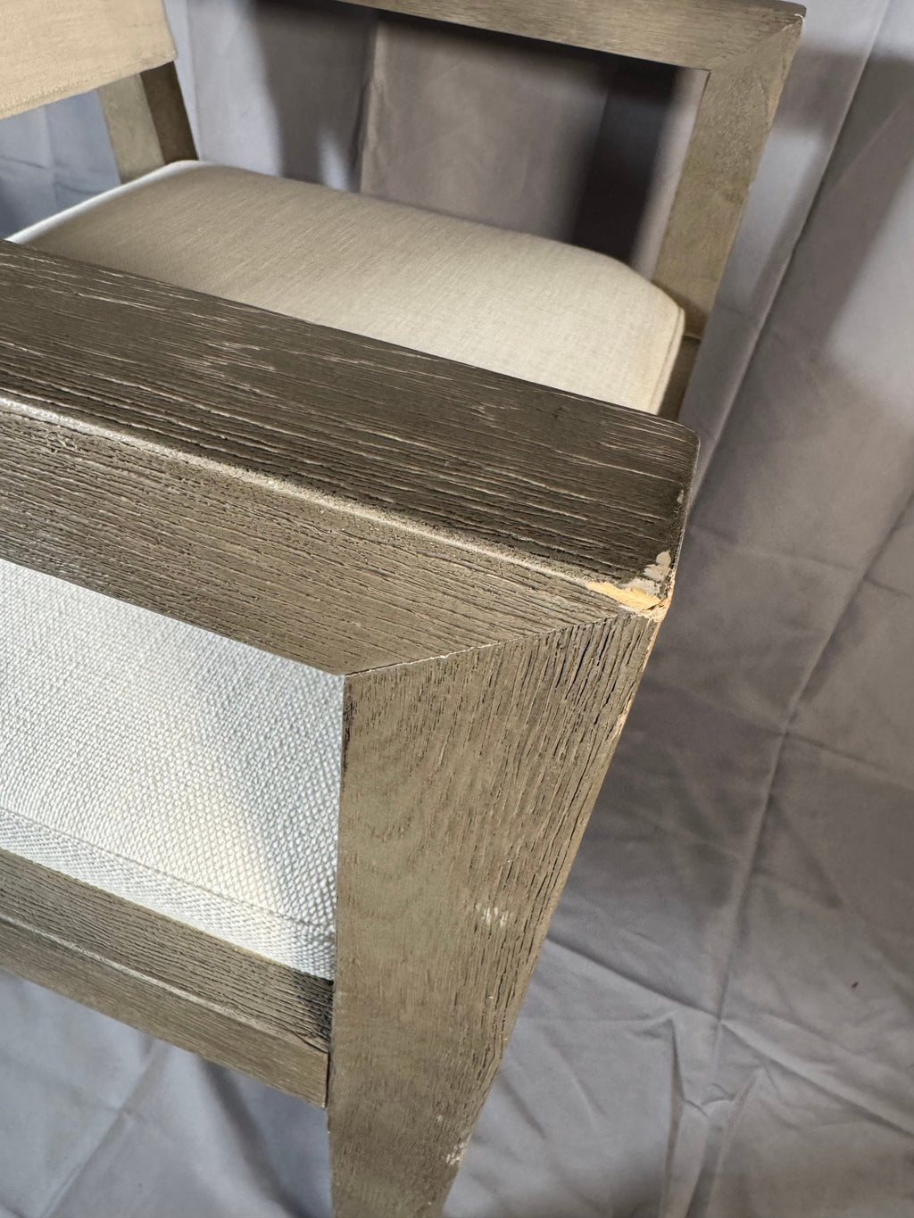 RH Saddle Arm Chair, Grey Oak - New