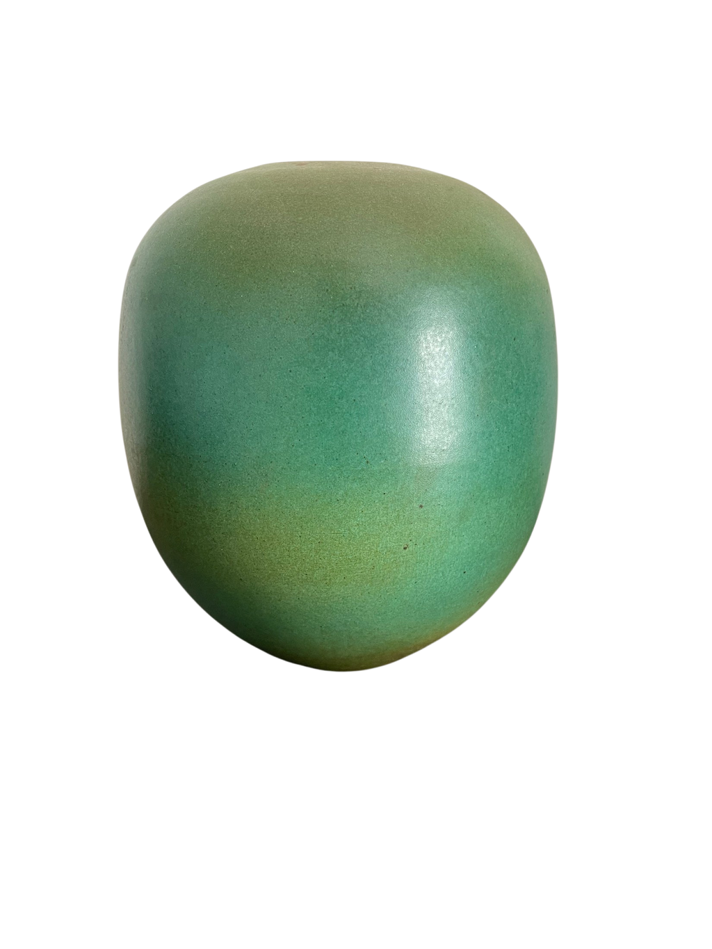 Atelier Madoura Vallauris Pottery Vases, Pair, Green Matte Glaze, Plein Feu Stamp