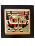 Framed DIG IT screenprint, straight-on