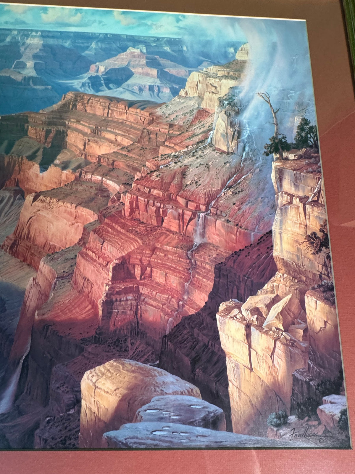 Fred Lucas Grand Canyon Signed Numbered Lithograph Print 1150/2000 Framed