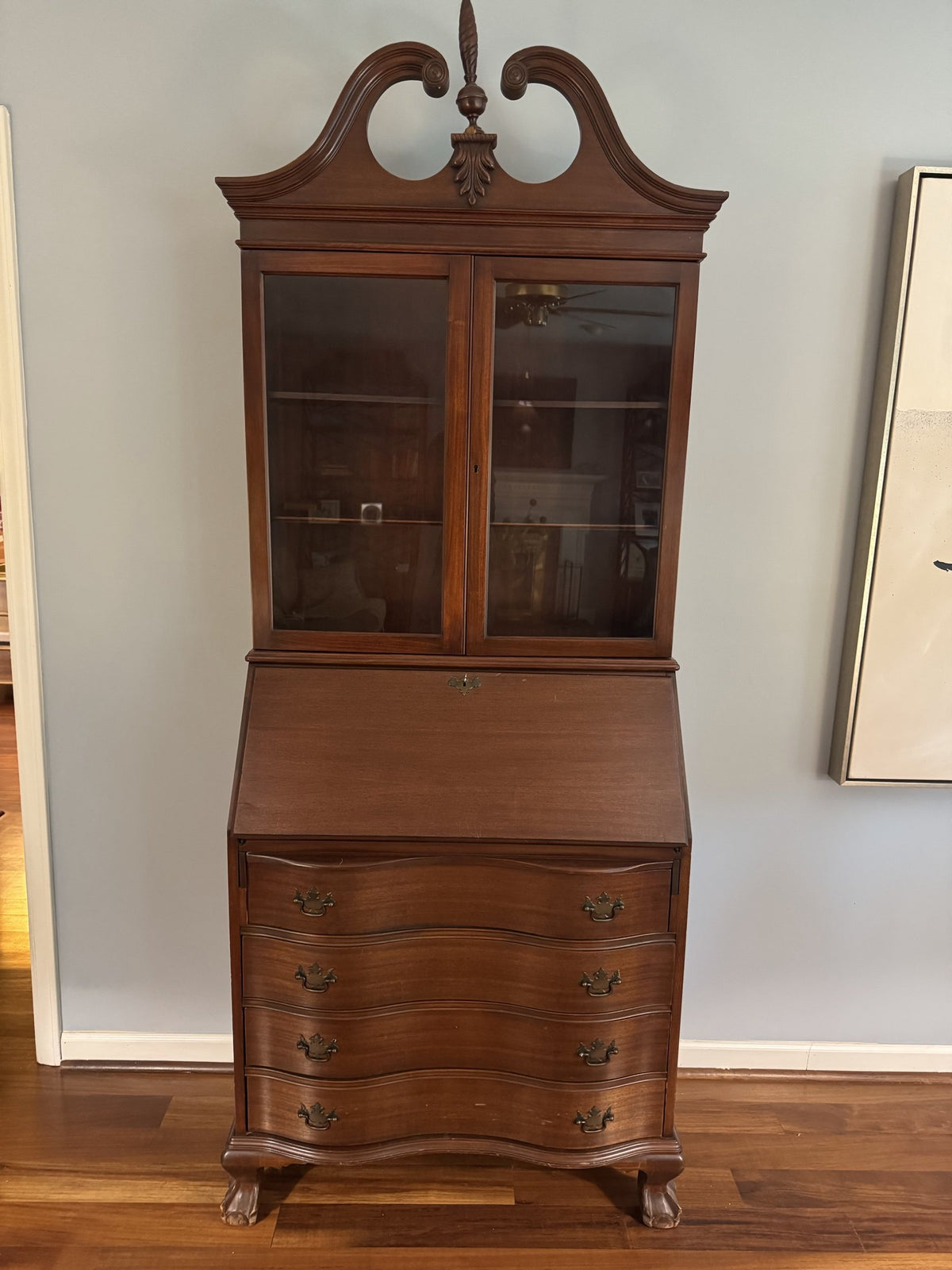 Lowest drawer showing light scratches