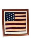 Warren Kimble American Folk Art Flag Poster Print, Framed Vintage 1990s