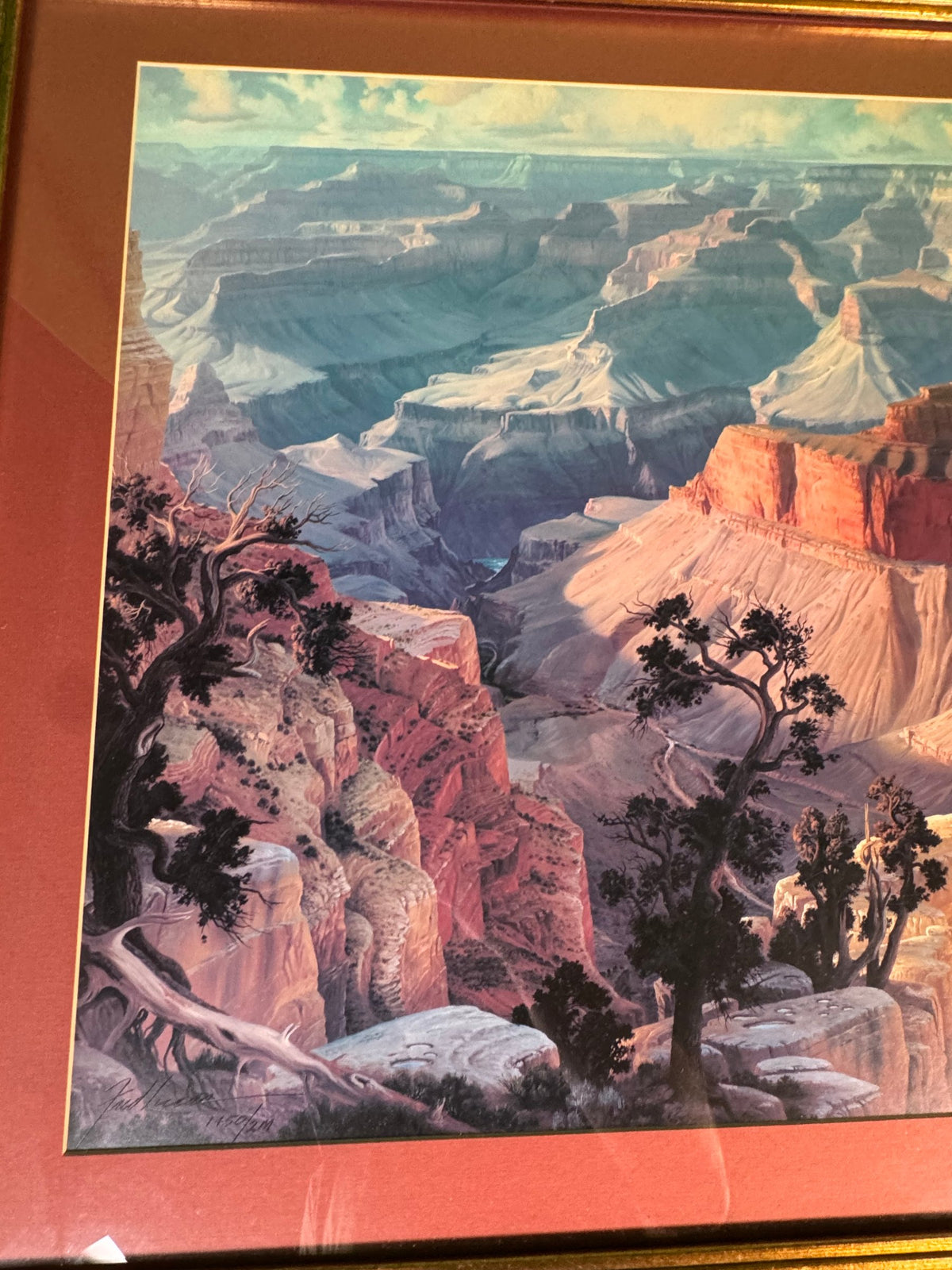 Fred Lucas Grand Canyon Signed Numbered Lithograph Print 1150/2000 Framed