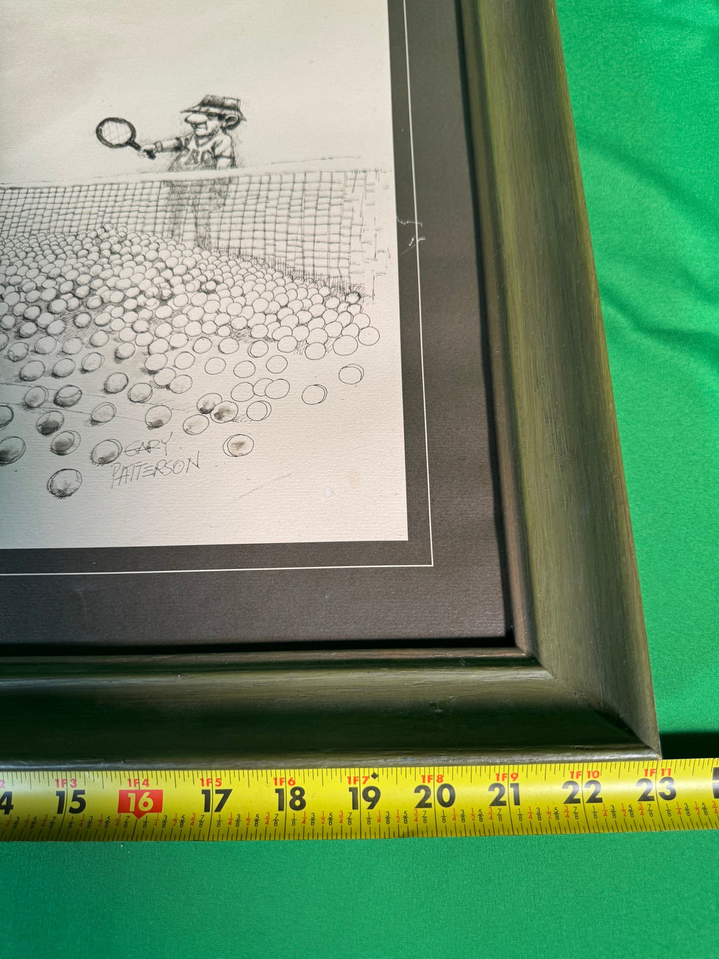 Gary Patterson Thought Factory Tennis Print The Lesson 1975 Framed Cartoon Art
