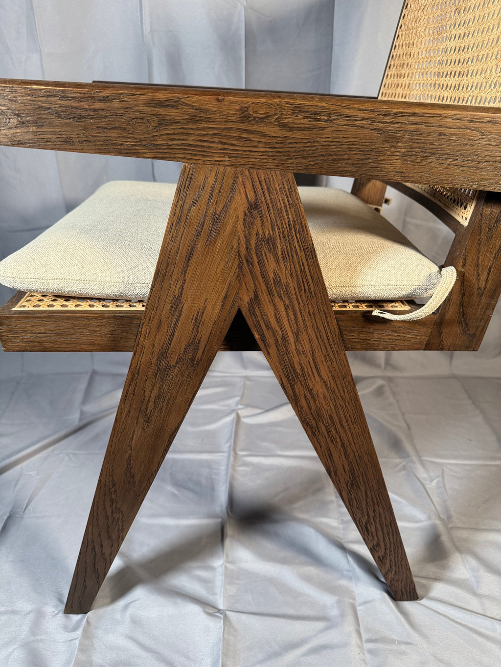 RH Jakob Cane Arm Chair, Brown - New