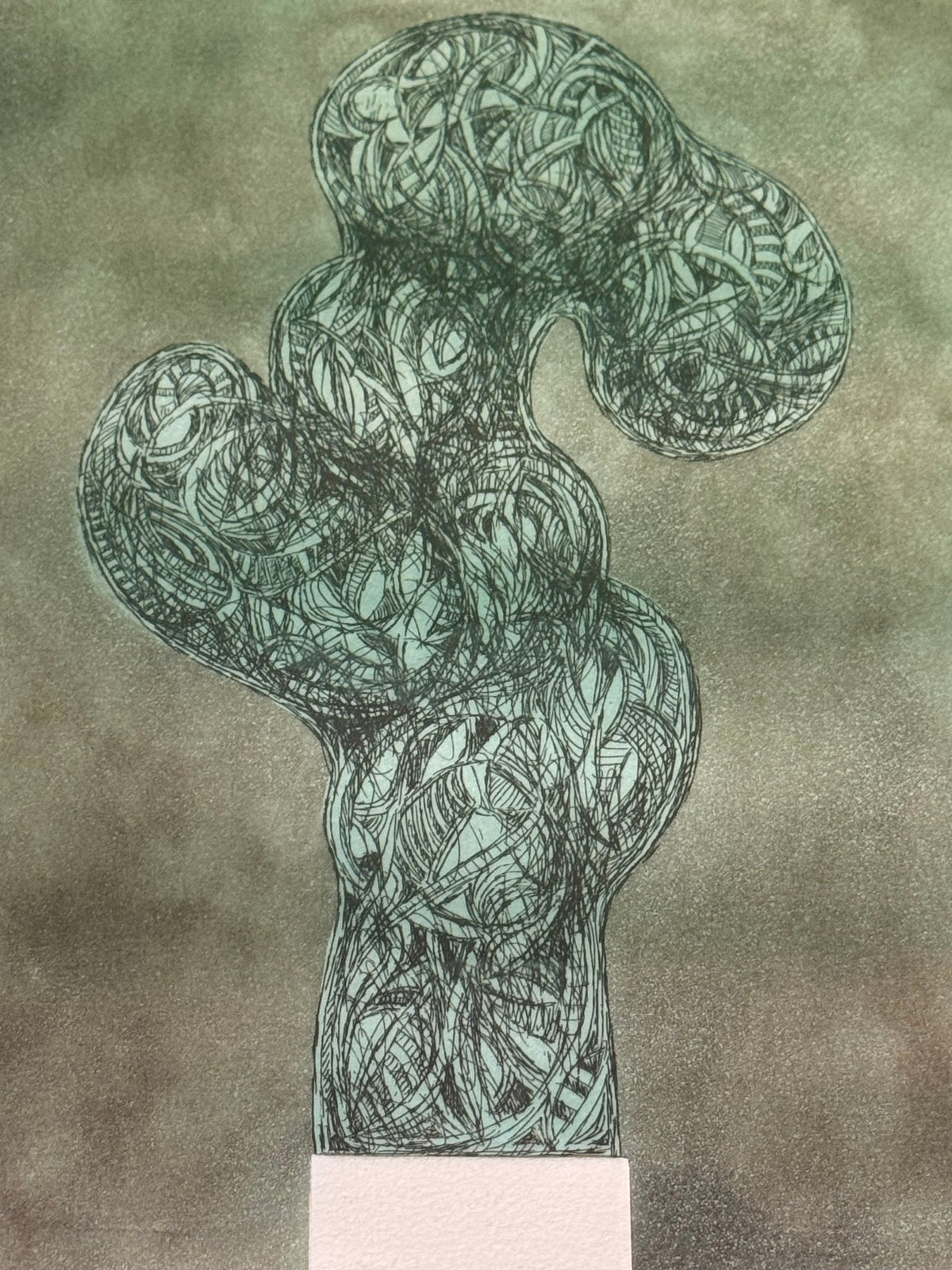 Original Etching Aquatint Abstract Biomorphic Print Signed Numbered 74/80 1973