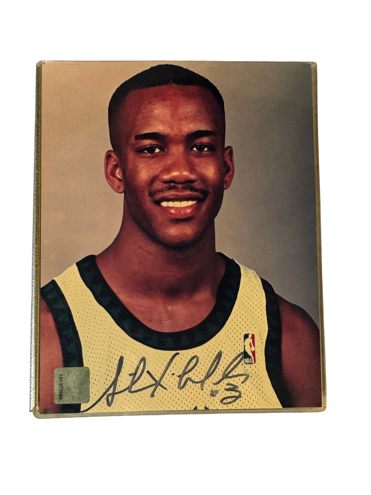 Stephon Marbury Signed Photo on Mount Board, 1996 Signing Ticket Stub