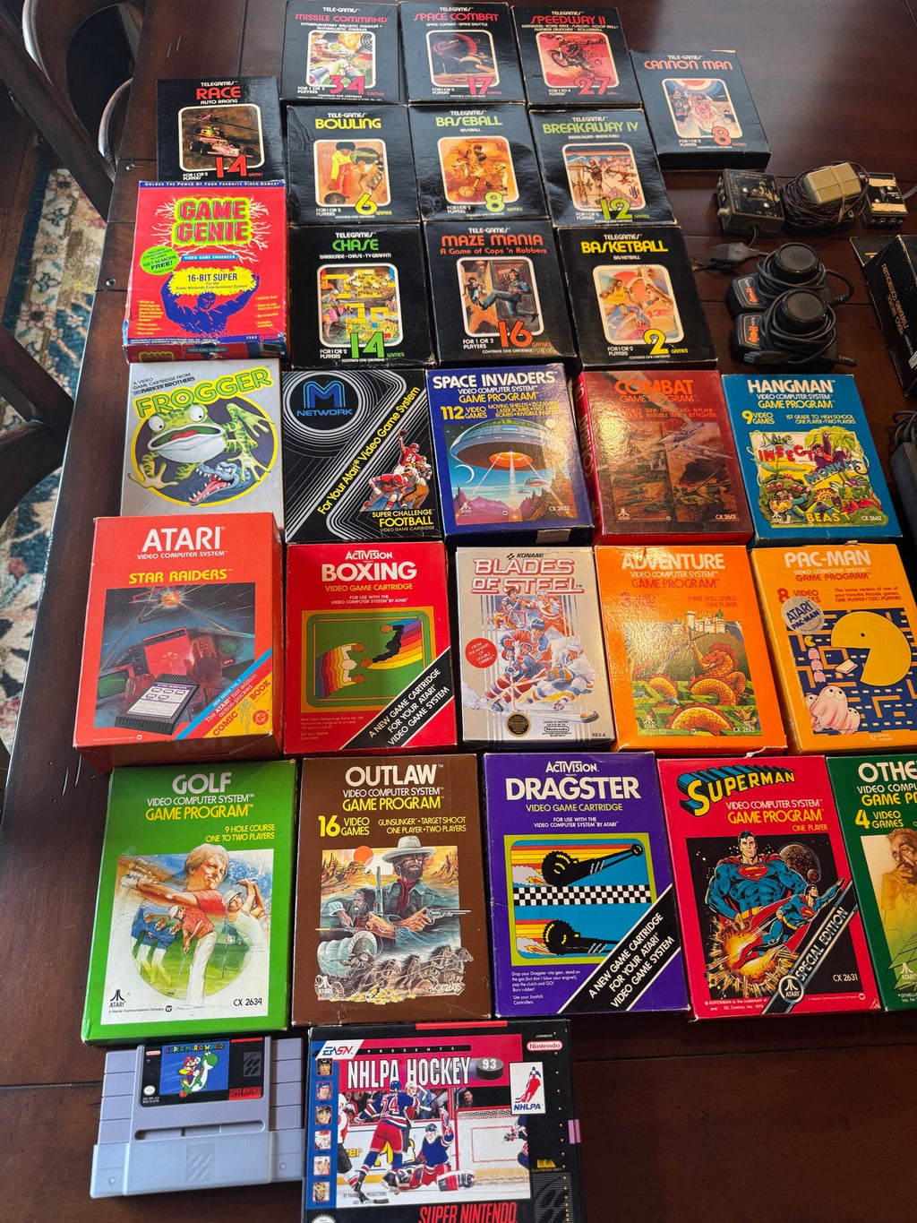 Atari 2600 Console and 25 Boxed Game Collection Sears Tele-Games Activision Plus Nintendo